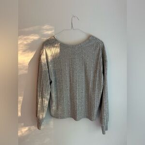 Gray Cross Back Sweater